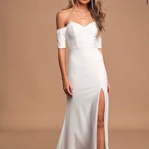 Lulus celebrating you dress white wedding NWT